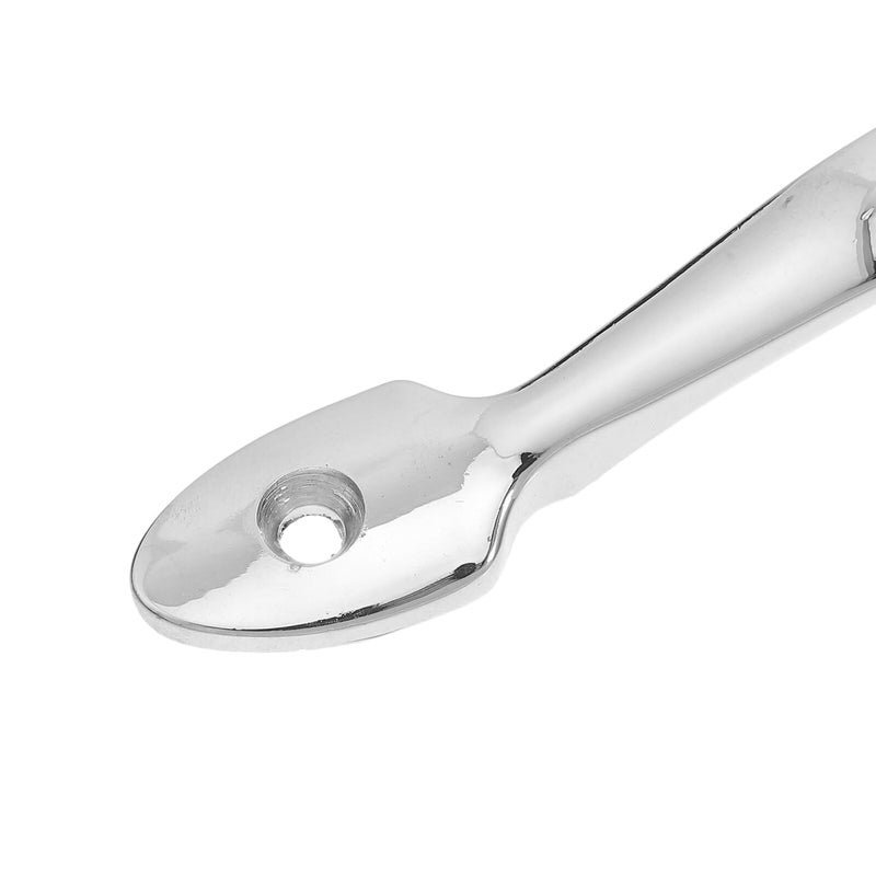 Vintage Barn Door Handles 128mm Hole Spacing Bright Chrome Solid Wood Pulls 2Pcs - Image 4