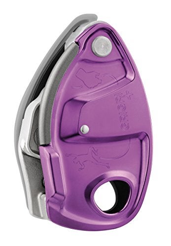 PETZL GRIGRI+ Belay Device with Cam-Assisted Blocking and Anti-Panic Handle, Suitable for Learners and Intensive Use - Violet - Image 1