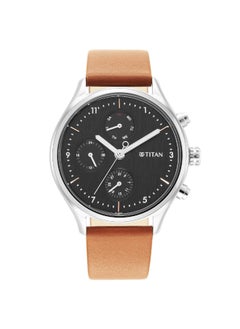 Neo Black Dial Quartz Multifunction Leather Strap watch for Men