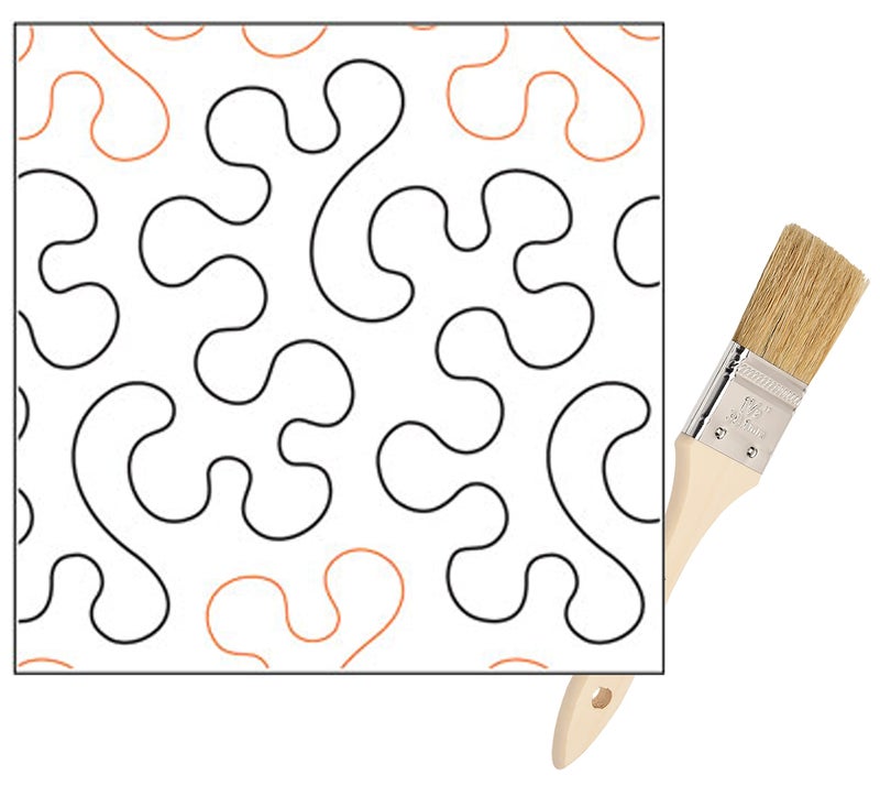 Pantographs for Longarm Quilting Paper Roll Long Arm Quilting Machine Patterns for Quilt Making Stipple Quilting Pantographs Design Set Includes Long Arm Machine Rails and Tracks Wiping Brush