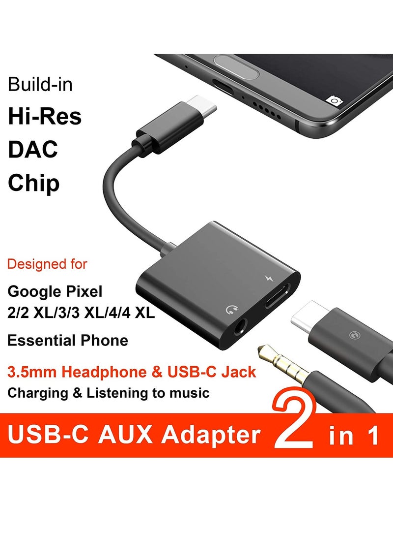 USB C to 3.5mm Headphone Adapter,60W Fast Charge,Type C Audio Jack Earphone Aux Converter,Work for iPad Pro/Air 4 - Image 3