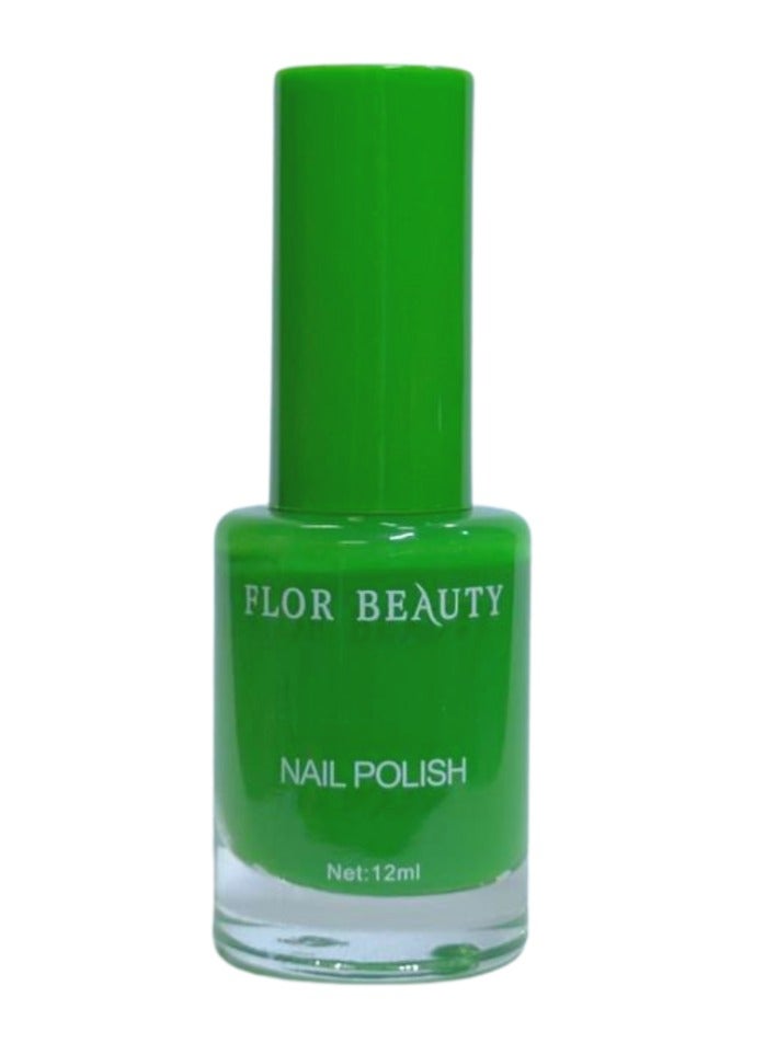 FLOR BEAUTY Green Nail Polish 12ml