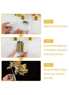 Jorunb Ramadan Eid String Light- 9.8ft 20LEDs Battery Operated Mubarak Islam Decorative Indoor Colourful Lantern Lights with 2 Flash Modes for Muslim Islamic Home Garden Patio Decor Supplies  - Image 5