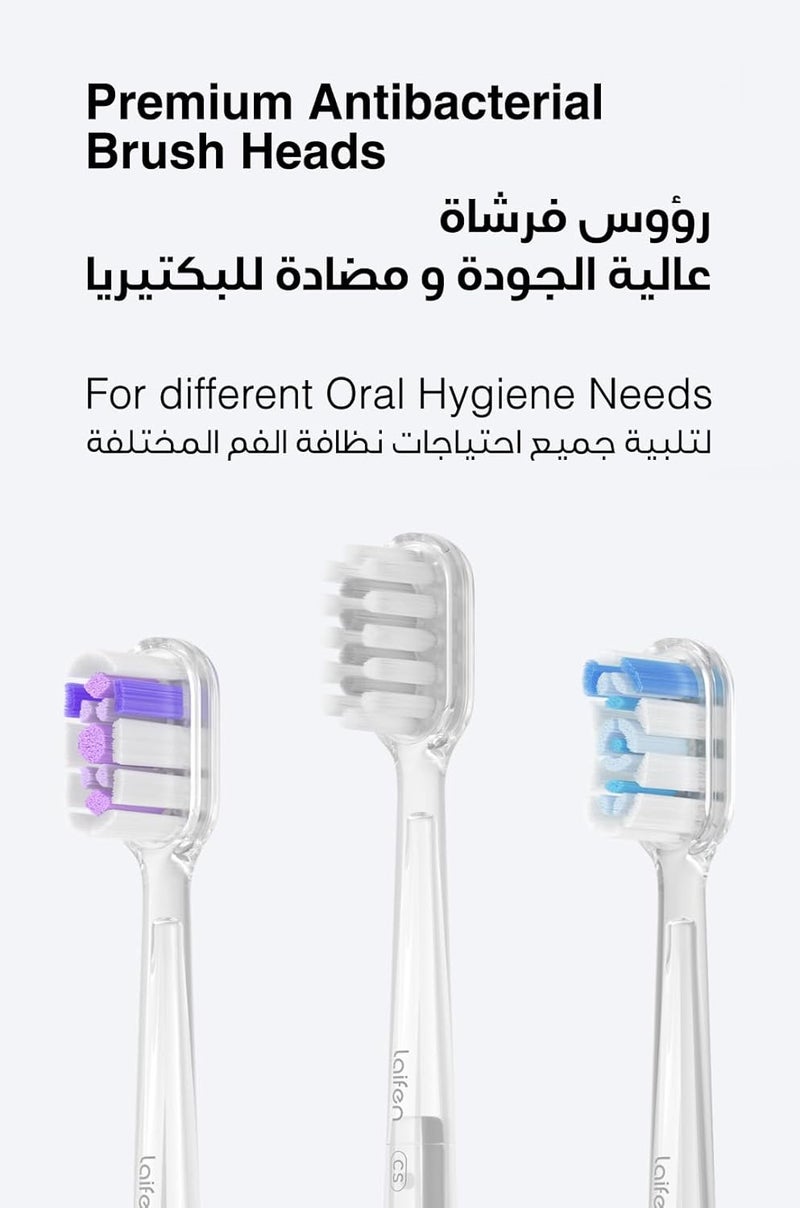لايفن فرشاة أسنان كهربائية لايفين ويف، فرشاة أسنان صوتية بالاهتزاز والتذبذب للبالغين مع تطبيق، 3 رؤوس فرشاة، مقاومة للماء IPX7، قابلة لإعادة الشحن مغناطيسيًا، فرشاة أسنان كهربائية للسفر (سبيكة ألومنيوم) - Image 5