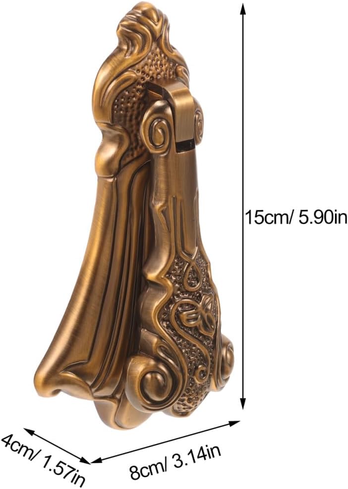 NUOBESTY Vintage Zinc Alloy Door Knocker Decorative Front Door Hardware for Home Entryway Manor Gate - Image 2