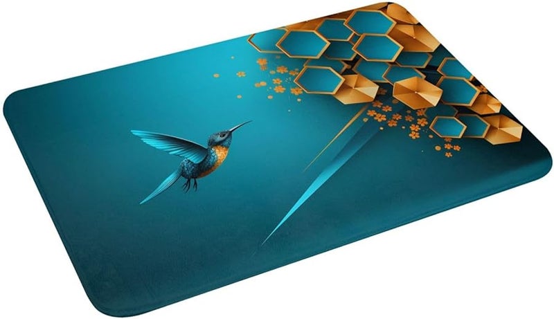 PHAYAH Sprinting Kingfisher Doormat 16x24 Indoor Outdoor Door Mat for Patio Garage Porch - Image 4