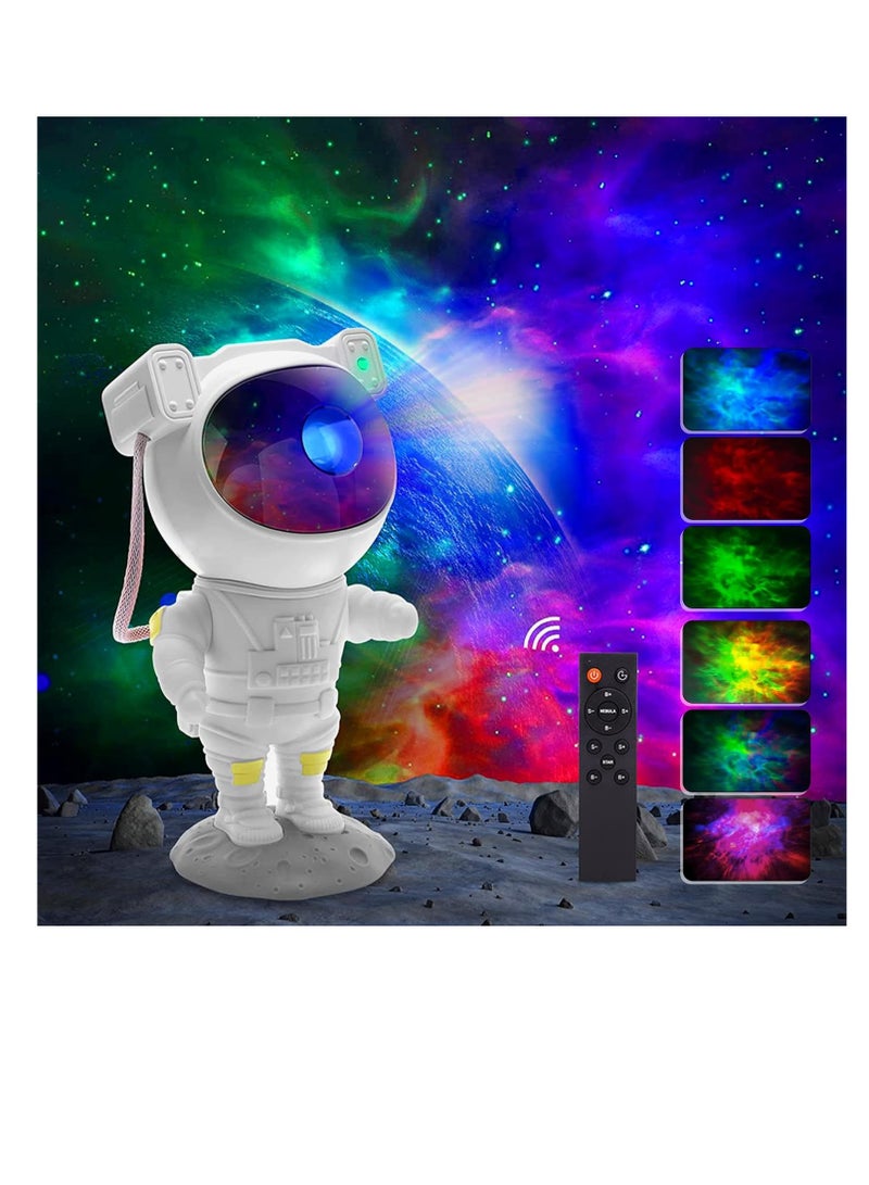 DEROVAN Galaxy Astronaut Star Projector Night Light – 360° Rotating Nebula Lamp with Timer & Remote Control, Adjustable Star Projection, Ideal for Kids, Adults, Baby Bedrooms, Party Rooms & Game Rooms - Image 1