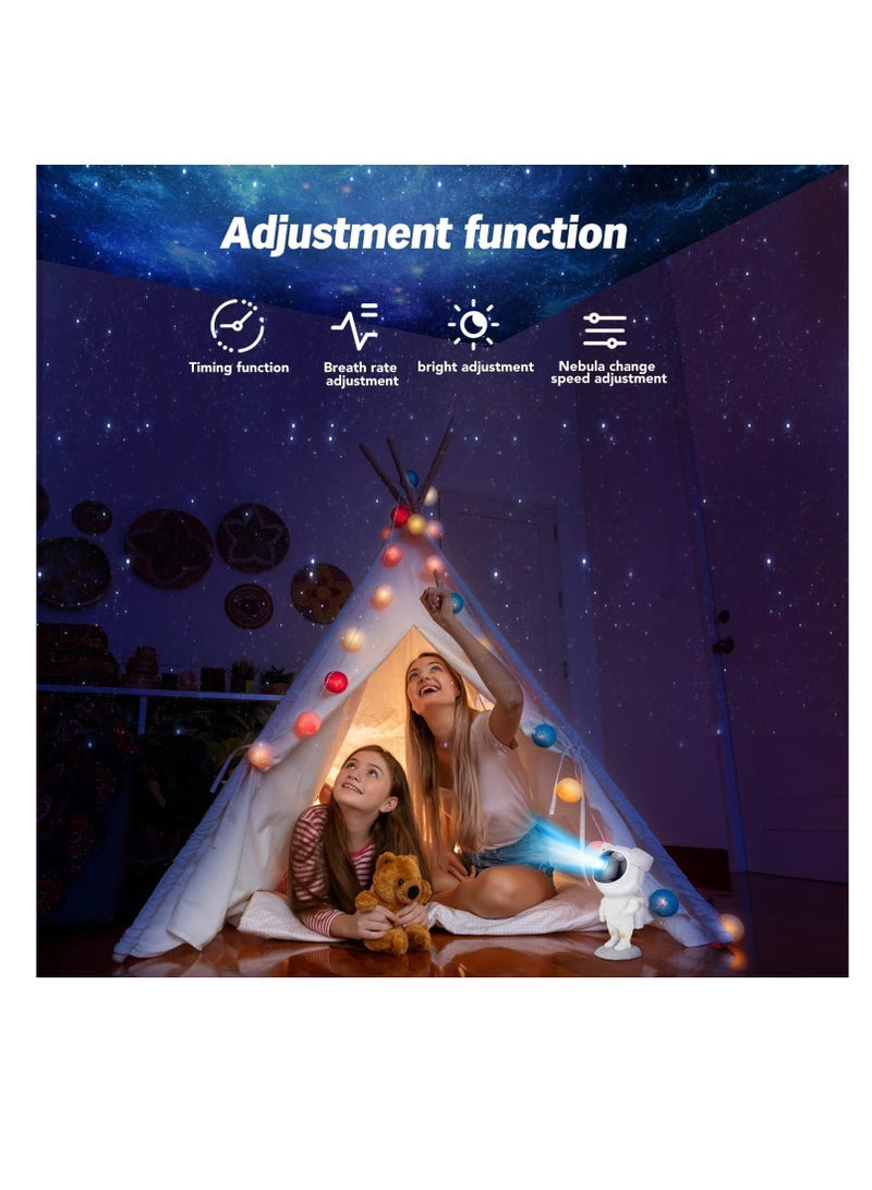 DEROVAN Galaxy Astronaut Star Projector Night Light – 360° Rotating Nebula Lamp with Timer & Remote Control, Adjustable Star Projection, Ideal for Kids, Adults, Baby Bedrooms, Party Rooms & Game Rooms - Image 2