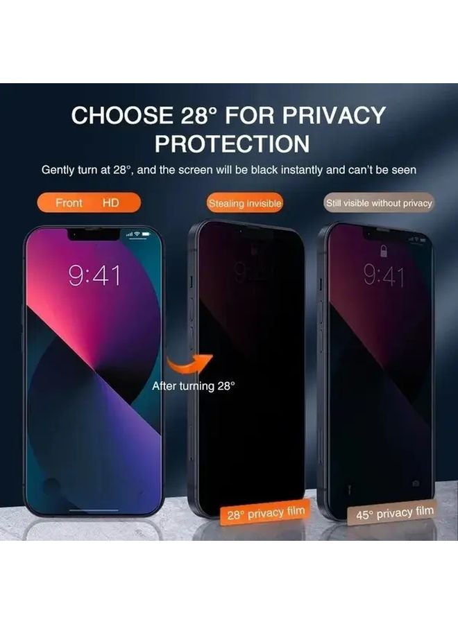 2Pcs Privacy Anti Peeping Tempered Glass Screen Protector For iPhone 14 Pro Max - Image 3