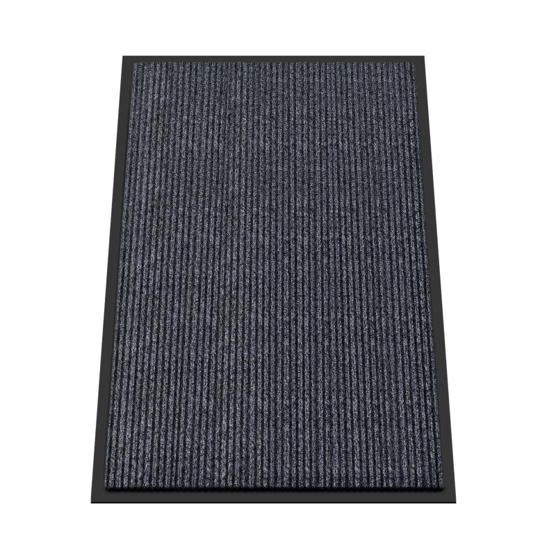 Kuyal Front Door Mat, 2'x3' Indoor Outdoor Entrance Mats, Commercial Floor Inside Outside Entrance, Heavy Duty Durable Welcome Mat, Rubber Backing Non Slip Outdoor Mats for Entryway,Dark Gray - Image 1