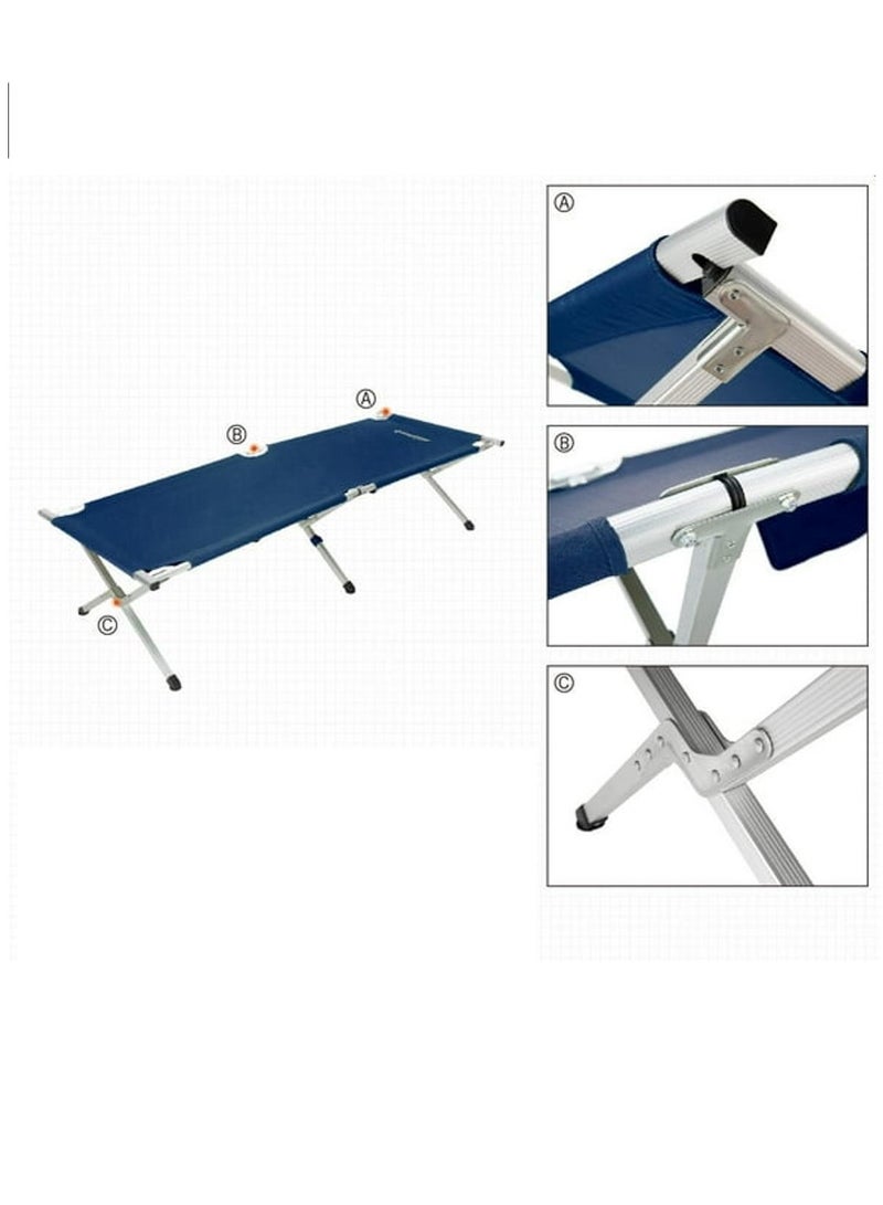 GO2CAMPS GO2CAMPS Heavy Duty Foldable Camping Bed with Carry Bag | Sun Lounger | Travel Bed | Camping Cot | Portable Multifunctional Trip Bed for Hiking, Beach, Desert, Home,offices,Traveling | Military-Grade Portable Sleeping Bed with 190cm Length, 65cm Width, and 42cm Height – Ideal for Camping, Hiking, and Outdoor Adventures  - Image 2