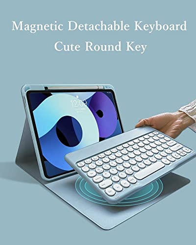kaitesi Keyboard Case Mouse for iPad 11th Gen (A16, 2025) 11"/ iPad 10th Generation 2022 10.9" Case with Cute Round Keys Detachable Bluetooth Keyboard Cover,Yellow - Image 4
