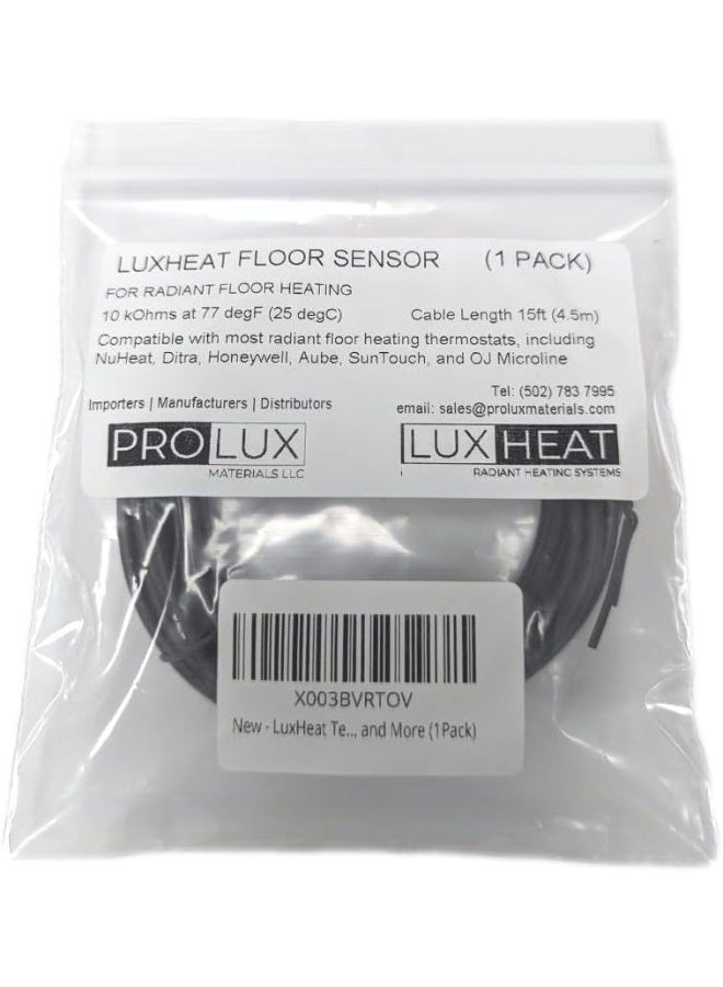 LuxHeat Temperature Floor Sensor for Radiant Under Floor Heating. NTC 10kohm 15ft Probe, Suitable for Most Heating Installations. Compatible with Honeywell Aube Ditra NuHeat SunTouch and More  - Image 2