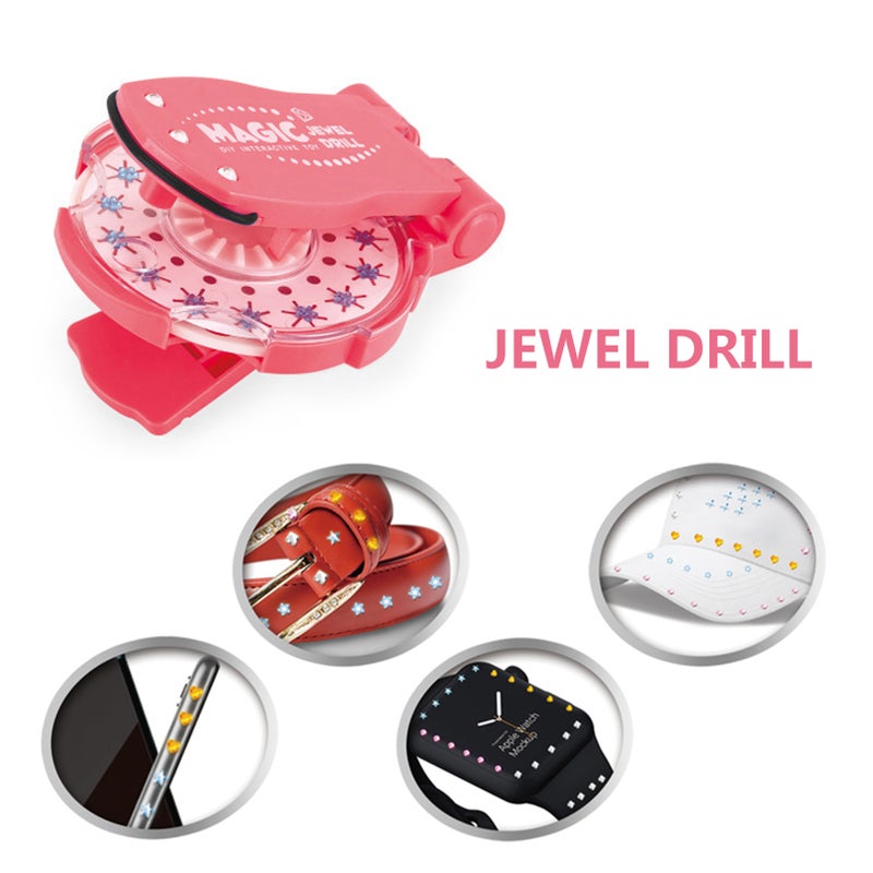 Diamond Hair Stapler Set: 5Pcs Diamond Dishes 75Pcs Diamonds Dual-Use Design - Customizable Styling Hair Stapler for Kids, Home Crafting, Gift Giving - Image 4