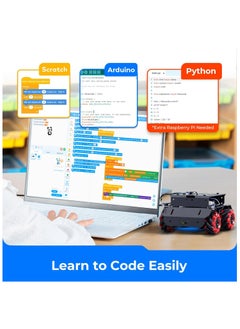 Makeblock mBot Mega Robot Kit with Mecanum Wheels, Programmable Robotics Kit Compatible with Arduino IDE and Raspberry Pi for Teens & Adults, Robotics Gift for Learning Coding, Robotics, Electronics  - Image 3