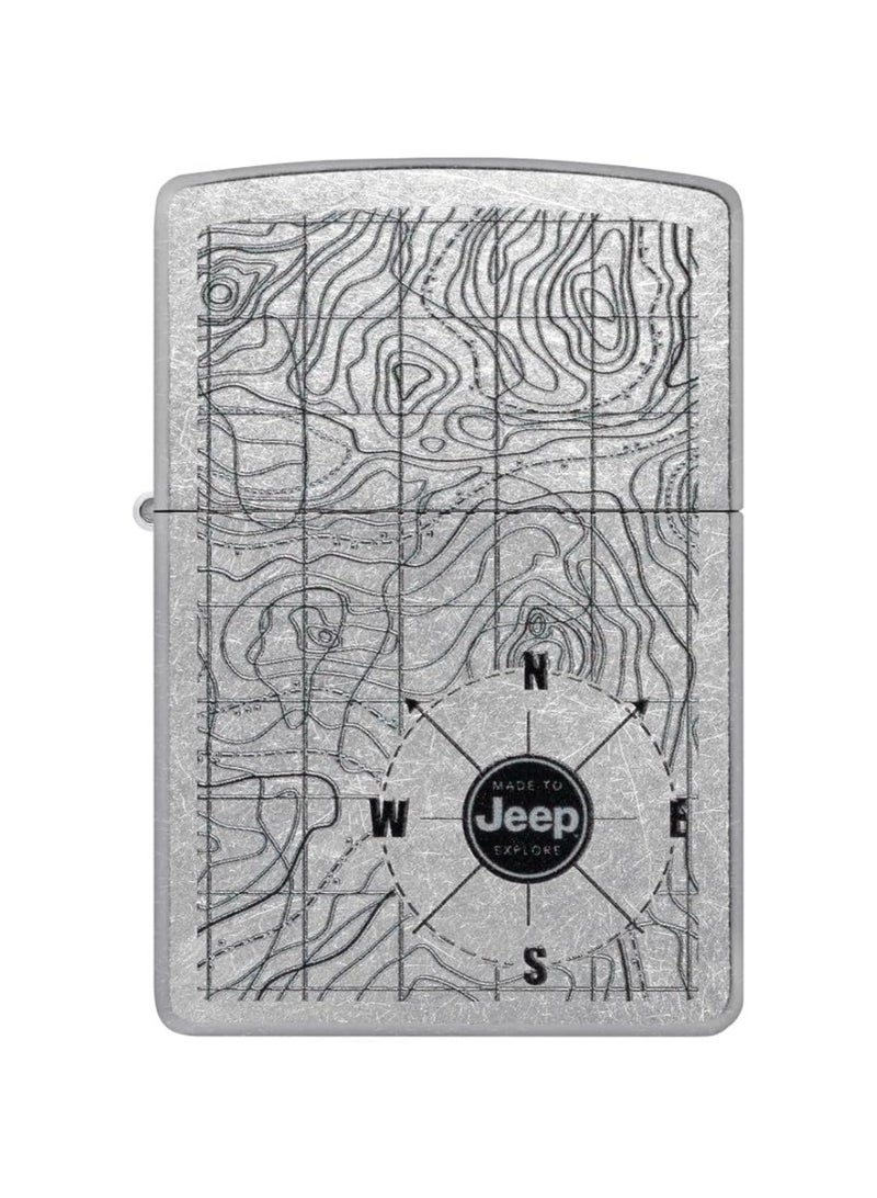 Zippo Jeep Topographical Street Chrome Lighter - Image 1