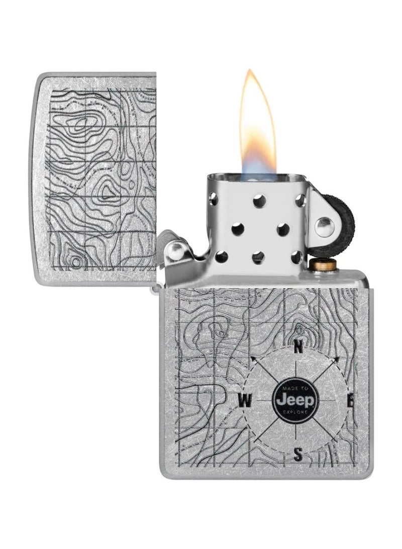 Zippo Jeep Topographical Street Chrome Lighter - Image 3