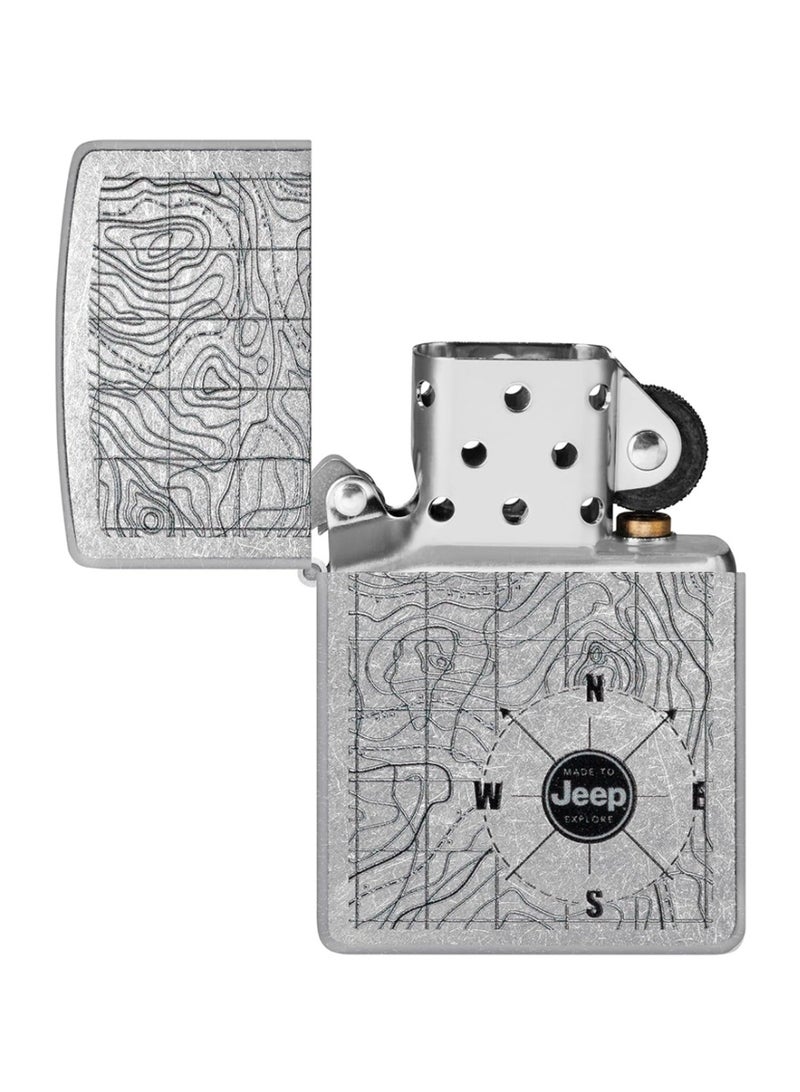 Zippo Jeep Topographical Street Chrome Lighter - Image 4