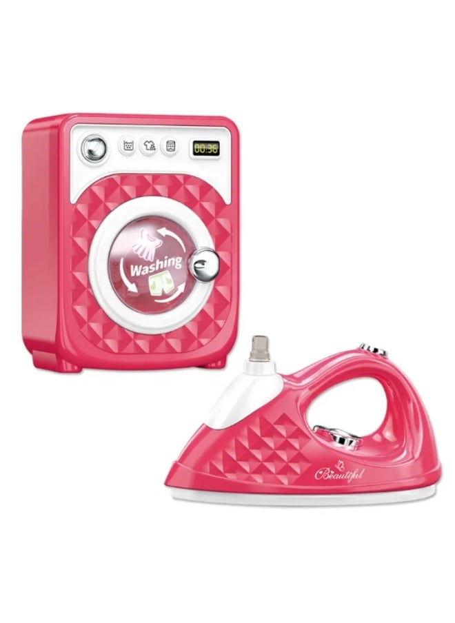 Ao Xie Toys Kids Washing Machine and Iron Toy - 2-in-1 Home Play Set  - Image 1