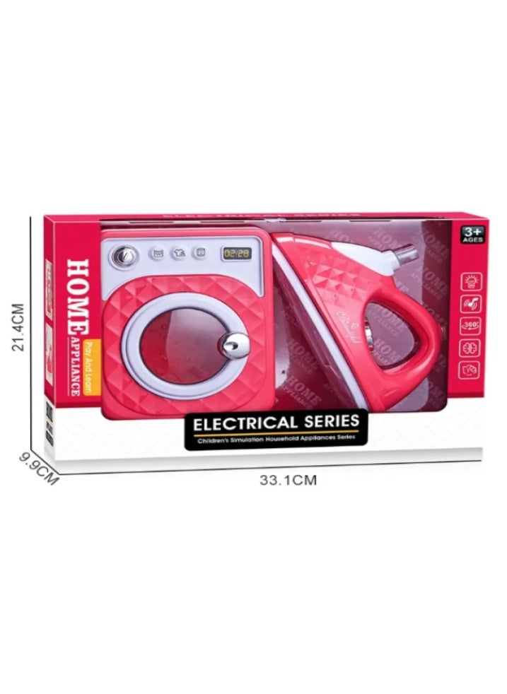 Ao Xie Toys Kids Washing Machine and Iron Toy - 2-in-1 Home Play Set  - Image 2