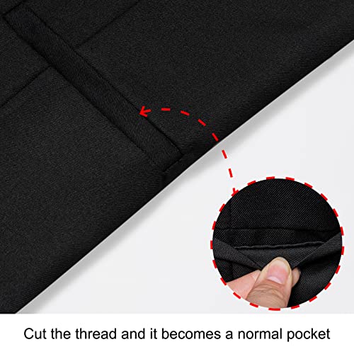DiBanGu Men's Black Suit Vest Business Dress Waistcoat with 2 Pockets V-Neck Tuxedo Vests for Formal Wedding, Black, XL - Image 5
