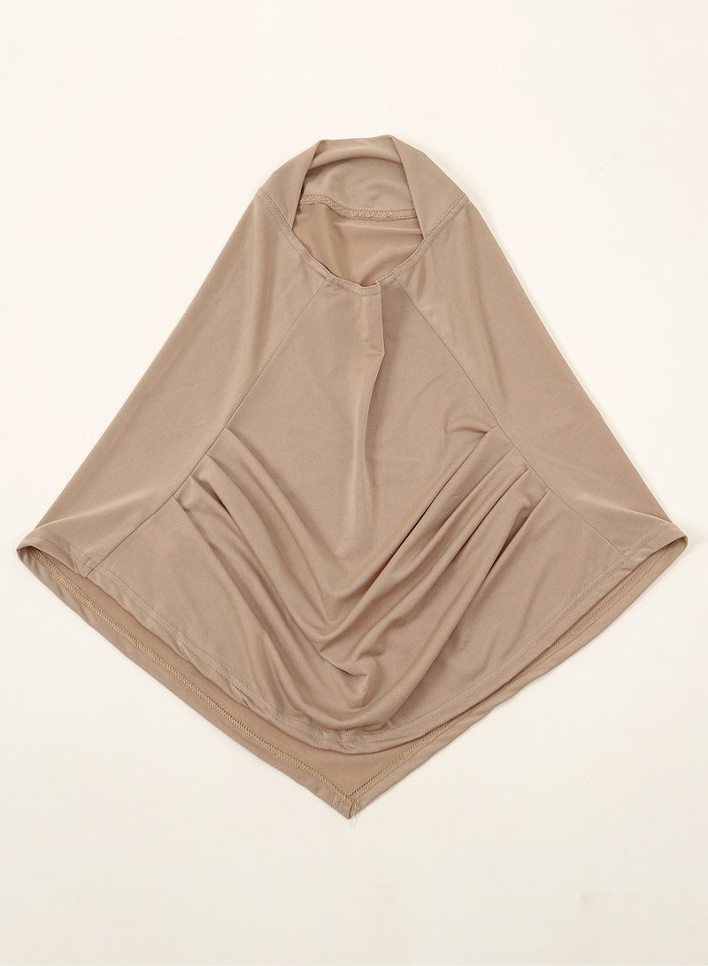 Women Solid Color Inner Tube Hijab Cap - Image 2