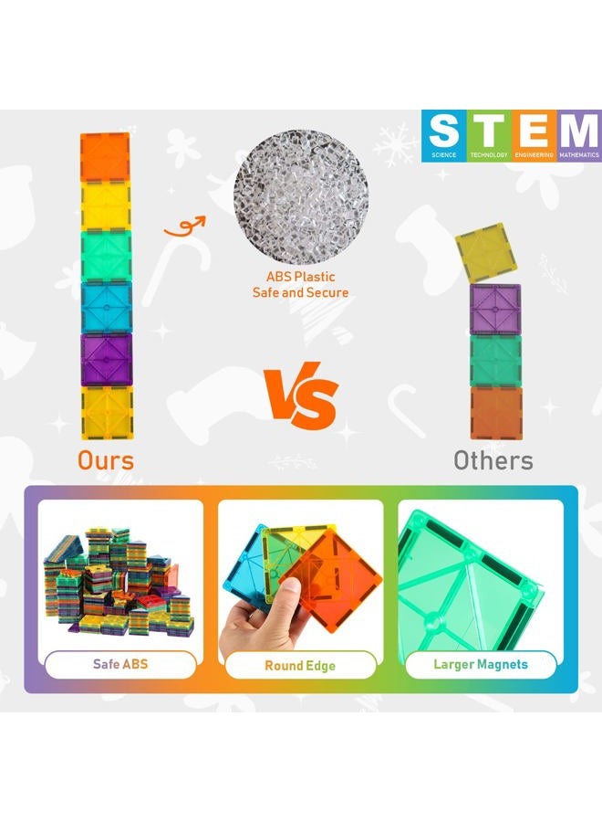 Bmag Magnetic Tiles Toys for Kids, Starter Set 3D Magnet Building Blocks Construction Playboards, STEM Learning Educational Toddlers Toy Gift for 3+ Year Old Boys and Girls - Image 4