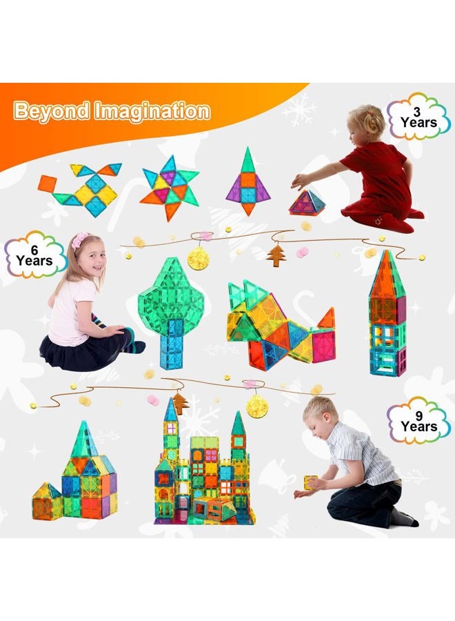 Bmag Magnetic Tiles Toys for Kids, Starter Set 3D Magnet Building Blocks Construction Playboards, STEM Learning Educational Toddlers Toy Gift for 3+ Year Old Boys and Girls - Image 3