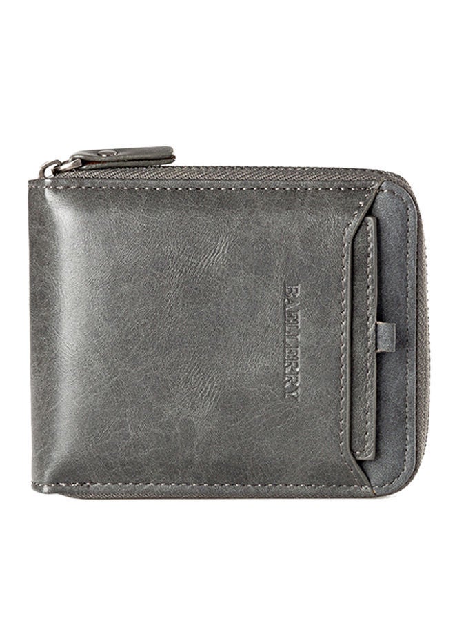 NIBEMINENT Horizontal Zipper Wallet Grey 