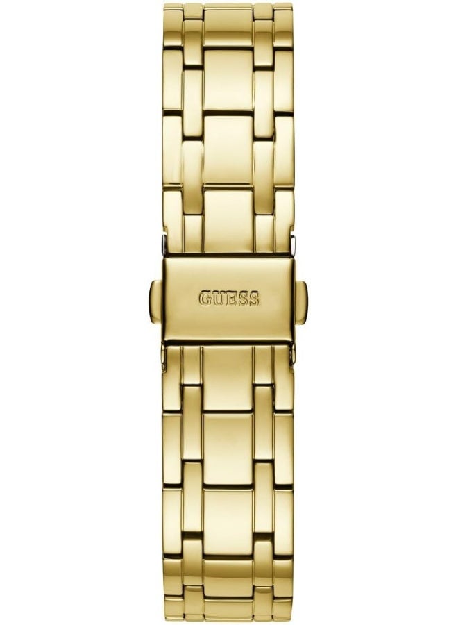 GUESS GUESS US Women's Gold-Tone and Green Analog Watch - Image 3