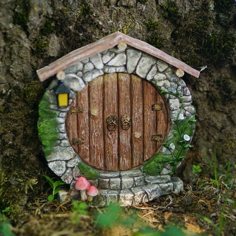 Top Collection 5.25" Miniature Fairy Garden & Terrarium Charming Round Door Decor, Small - Image 2
