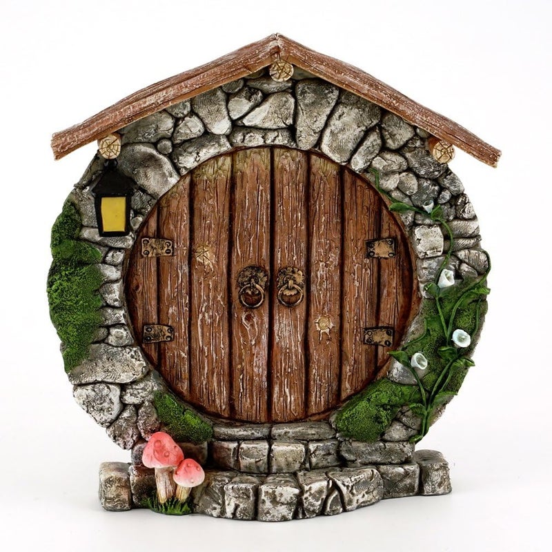 Top Collection 5.25" Miniature Fairy Garden & Terrarium Charming Round Door Decor, Small - Image 1