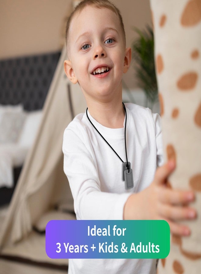 Sallurna Sensory Chew Necklace for Kids, Teens, Adults, Food Grade Silicone Sensory Chew Toys for Autism, ADHD, SPD, Reduce Fidgeting - Image 4
