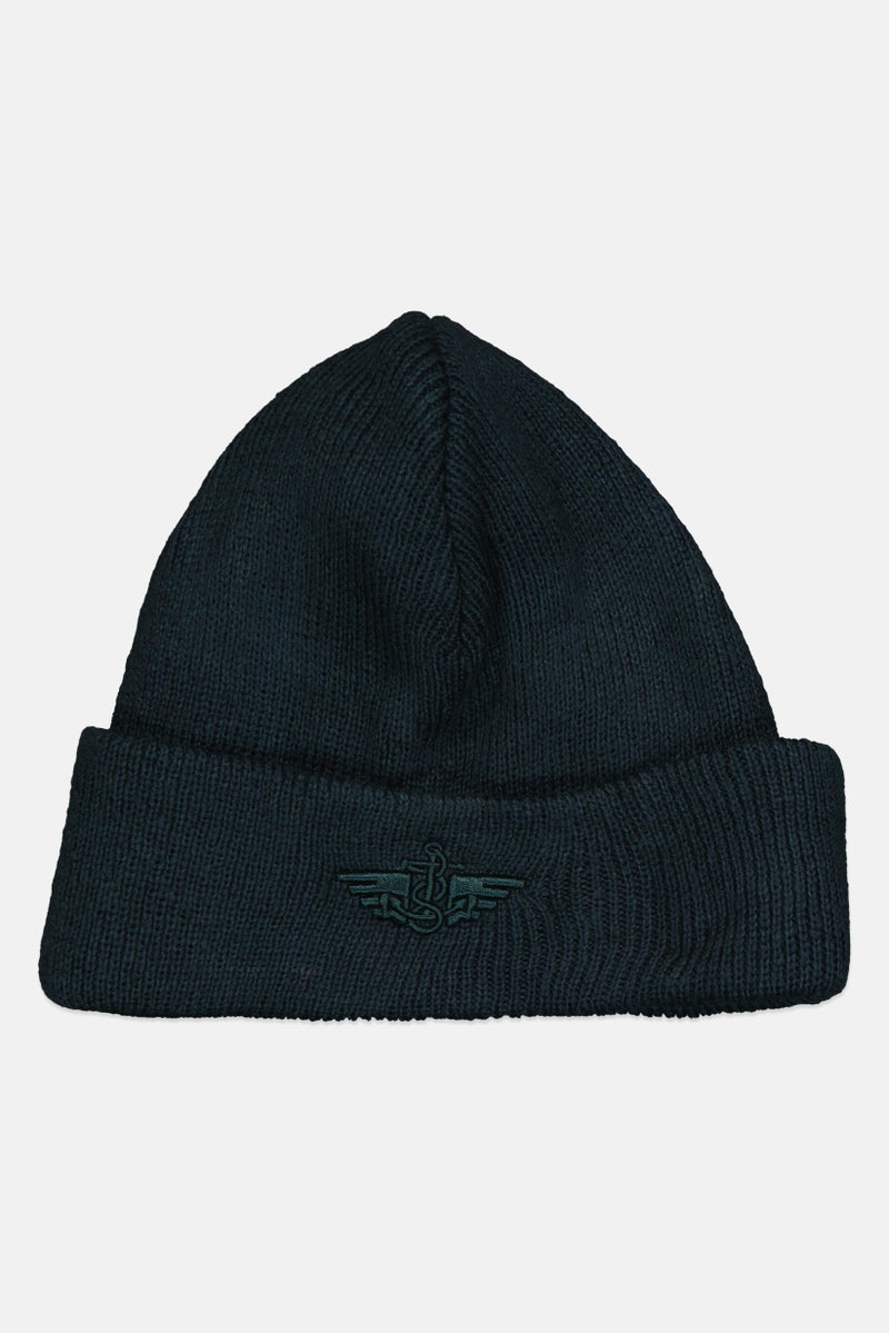 DOCKERS Men Textured Beanie, Teal Blue - Image 1