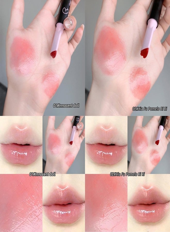 Gege Bear Little Bunny Love Moist Lipstick for Women | Cute Heart Shaped Lipstick Tip for Precision | Silky, Hydrating, Lightweight Formula That Feels like Tinted Lip Balm | Subtle Gloss Effect with Rich, Buildable Pigment | (01# Innocent Doll, 1.8g) - Image 3