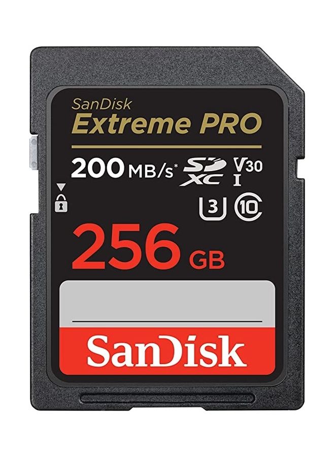 sandisk Extreme PRO SDXC card + RescuePRO Deluxe, up to 200MB/s, UHS I, Class 10, U3, V30 SDSDXXD 256G GN4IN 256 GB