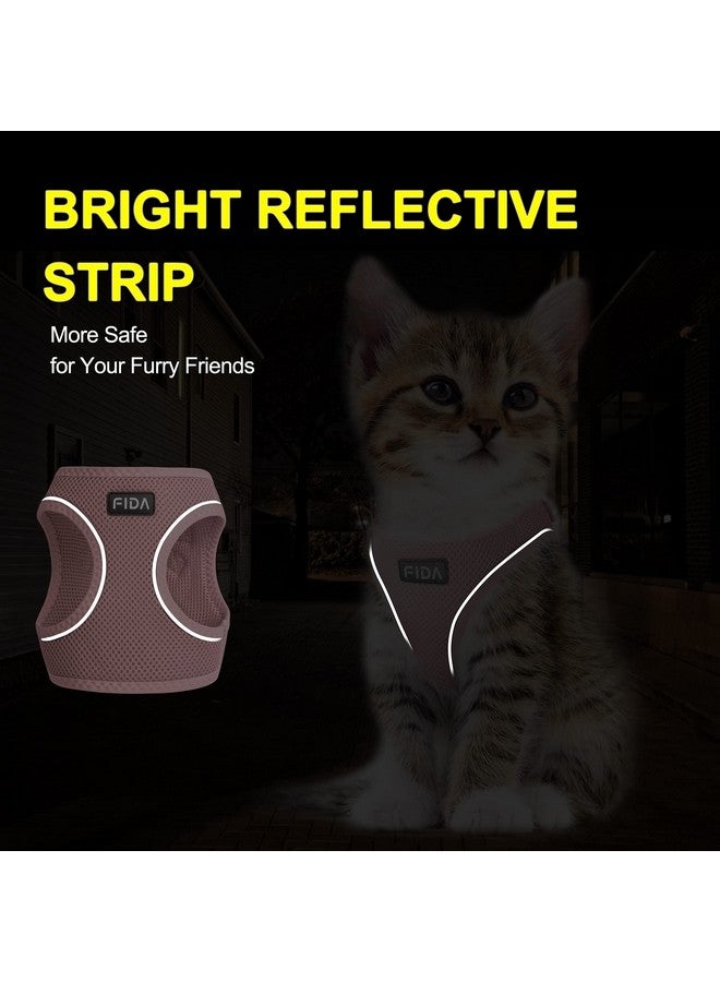 Fida Comfy Dog Harness with Leash, Cat Vest Harness Escape Proof, Breathable Lightweight Soft Mesh, Adjustable Reflective Step-in Harness for Puppy Toy Breeds & Extra-Small Pet (XXS, Pink) - Image 4