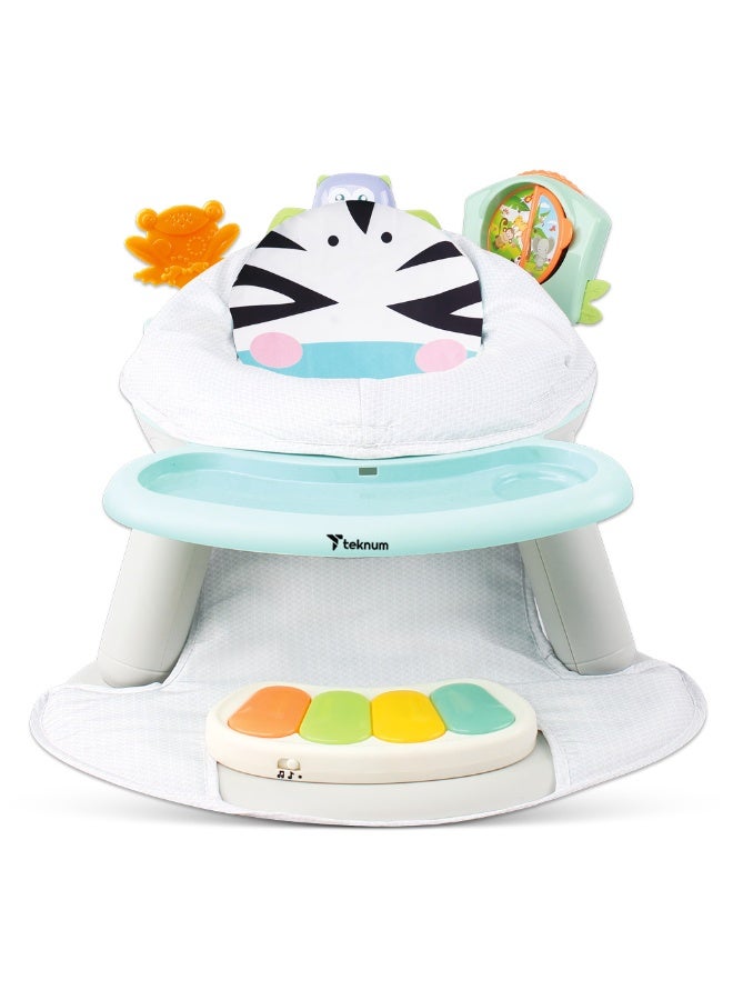 Teknum 2 - IN - 1 Dining Chair/Toddler Play Seat W/Pedal Piano - Zebra - Image 3