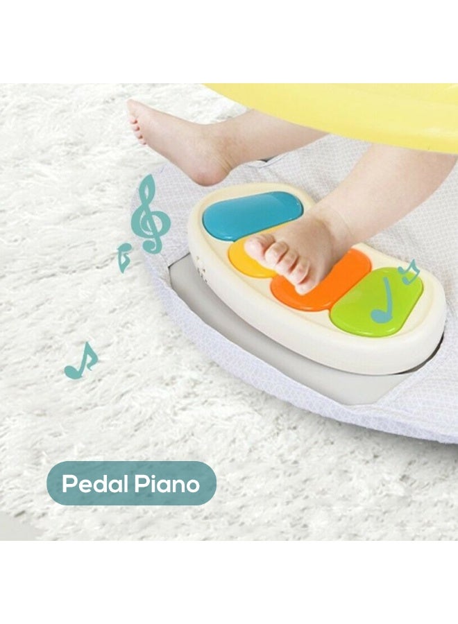 Teknum 2 - IN - 1 Dining Chair/Toddler Play Seat W/Pedal Piano - Zebra - Image 4