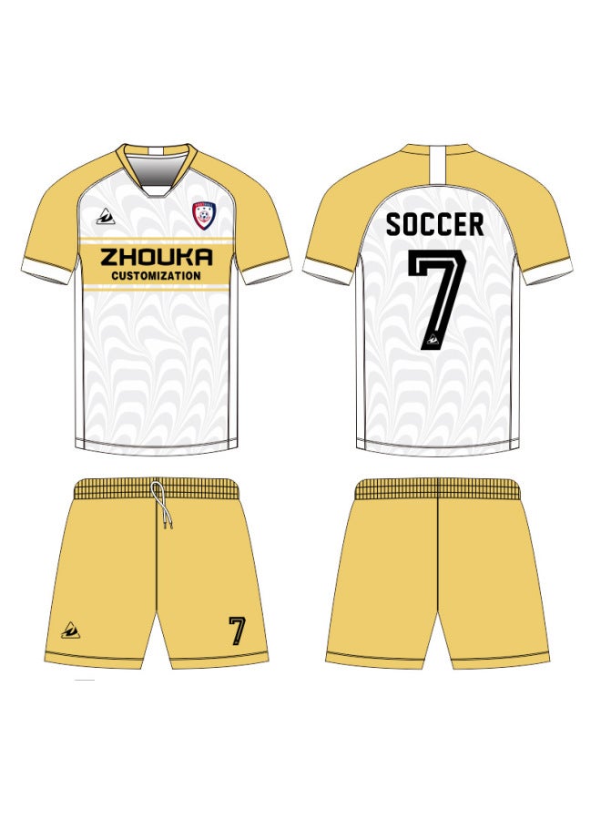 Sublimation Football Uniform Set Customized New Quick-drying Breathable Football Jersey Summer Outdoor Sports Men's Short-sleeved