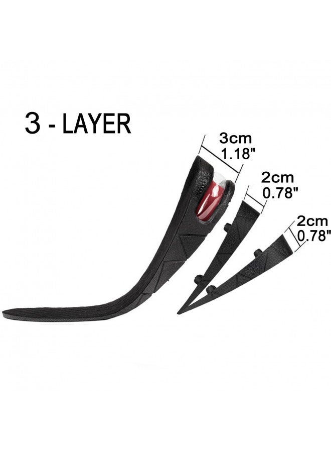 Lansian Height Increase Insoles for Men Women, 3 Layer 2.75'' Air Cushion Shoe Lift Shoe Pad Kit Air Cushion Heel Inserts (2.75" / 7cm)  - Image 2