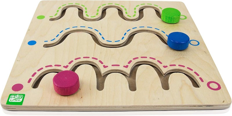 edu fun Tracing Board for Kids Level 1, 30 cm x 30 cm x 2 cm Size - Image 3