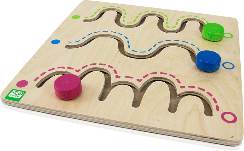 edu fun Tracing Board for Kids Level 1, 30 cm x 30 cm x 2 cm Size - Image 4