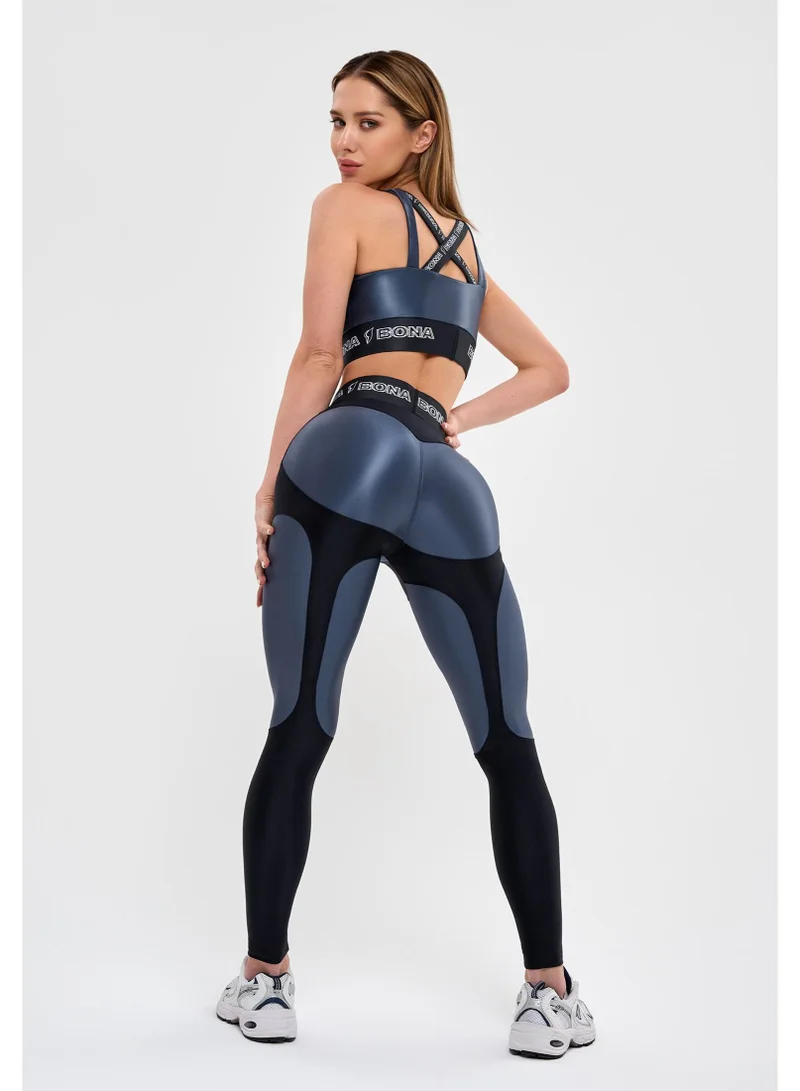 Bona Fide Heart Crush Leggings Steel Heart Crush Steel High Waist Tummy Control Gym Leggings for Women for Women | Best Price UAE