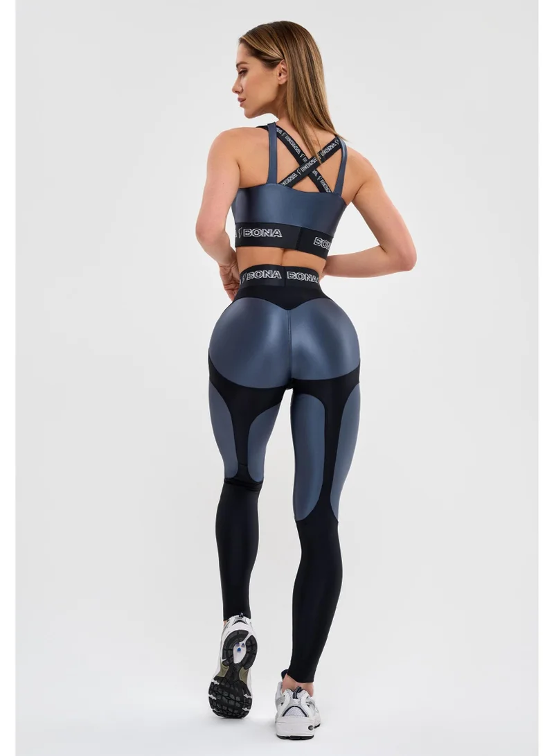 Bona Fide Heart Crush Leggings Steel Heart Crush Steel High Waist Tummy Control Gym Leggings for Women for Women | Best Price UAE