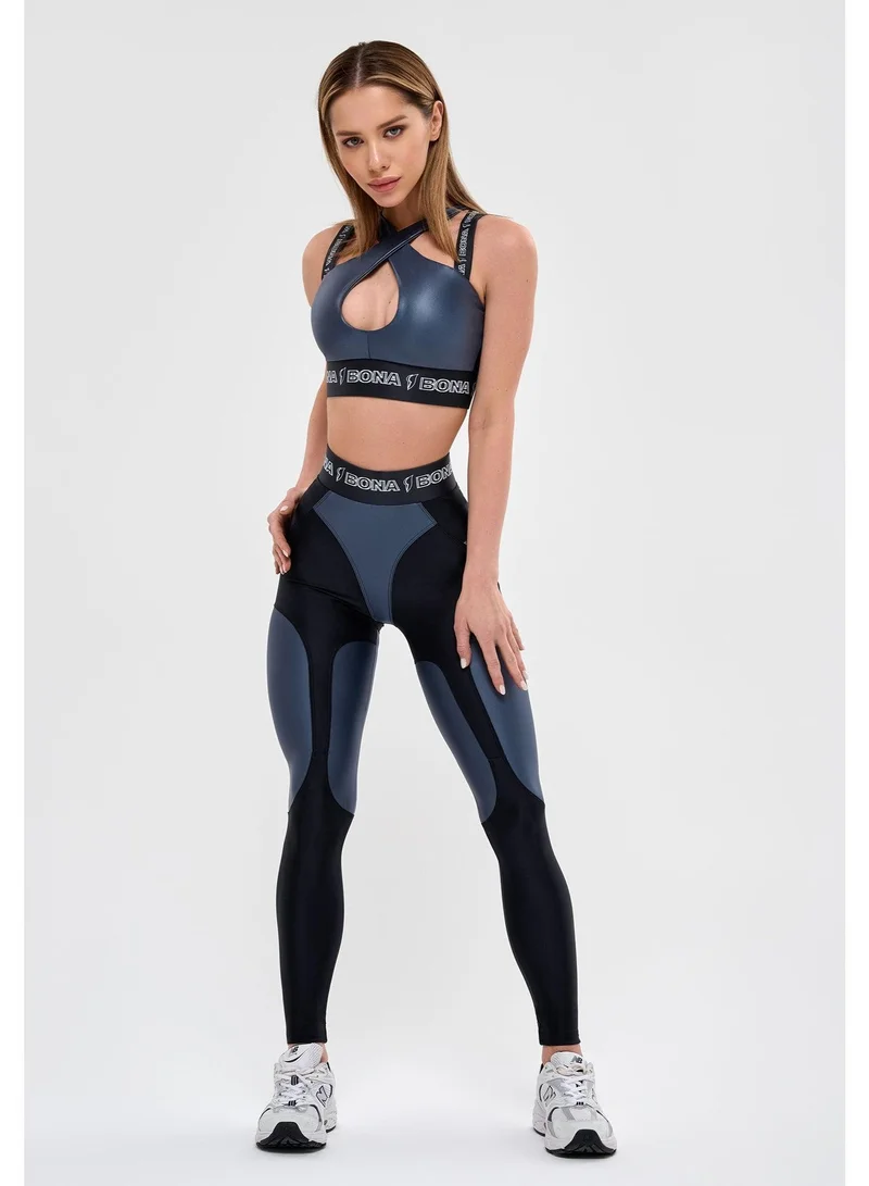 Bona Fide Heart Crush Leggings Steel Heart Crush Steel High Waist Tummy Control Gym Leggings for Women for Women | Best Price UAE