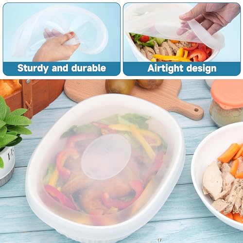 Purekra Silicone Lids for CorningWare 2-1/2-Quart Oval Casserole Dish, 2 Pack Reusable Covers for CorningWare Baking Dish (Dish not Included) Dishwasher & Microwave & Freezer Safe - Image 4