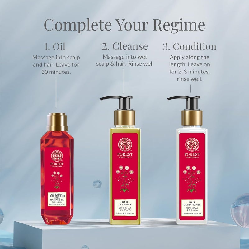 Forest Essentials بلسم شعر فورست إسينشالز مع حليب جوز الهند، عرقسوس، برينغراج، شيكاي، بلسم شعر طبيعي لتغذية عميقة للشعر الجاف والعادي، خالي من SLS وبارابين، 200 مل، 1 قطعة - Image 5