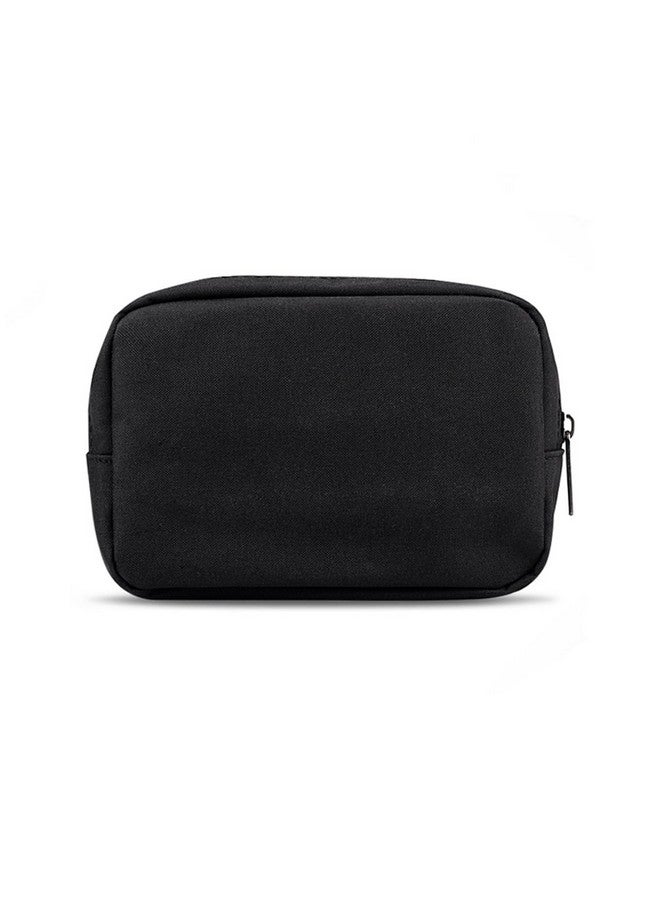 ERCRYSTO Universal Electronics/Accessories Soft Carrying Case Bag, Durable & Light-Weight,Suitable For Out-Going, Business, Travel And Cosmetics Kit (Small-Black) - Image 1