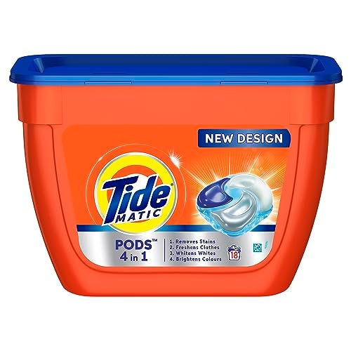 Tide Matic 4in1 PODs Detergent Pack 18 ct -for Top & Front load washing machine only - Image 1